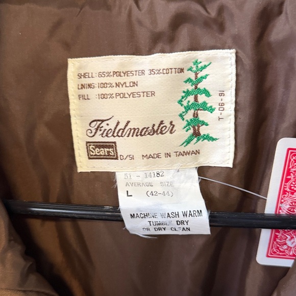 Vintage 80s Sears Fieldmaster Puffer Vest Size Large - Picture 2 of 3